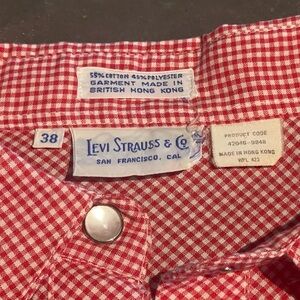 Vintage Levi’s! 70s Levi Strauss & Co Red/White Checkered Button Down
